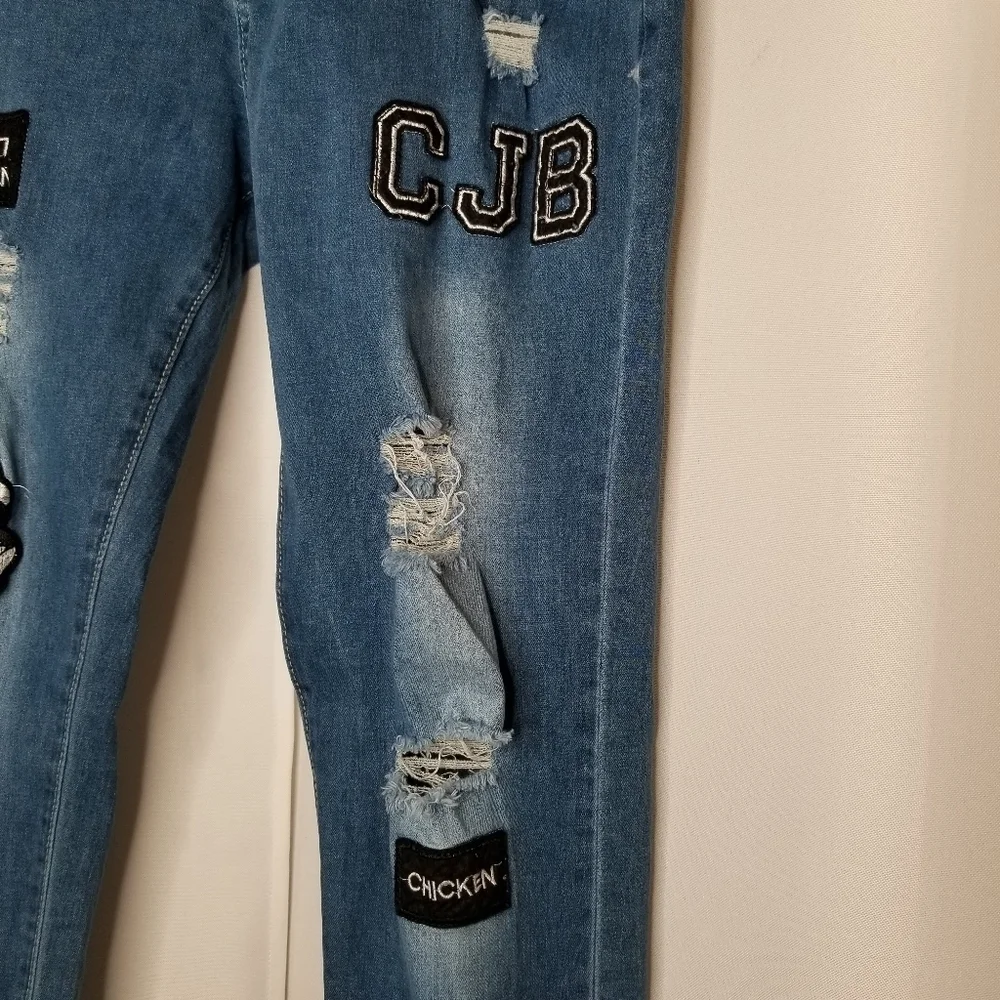 CJB Distressed Men's Skinny Jeans